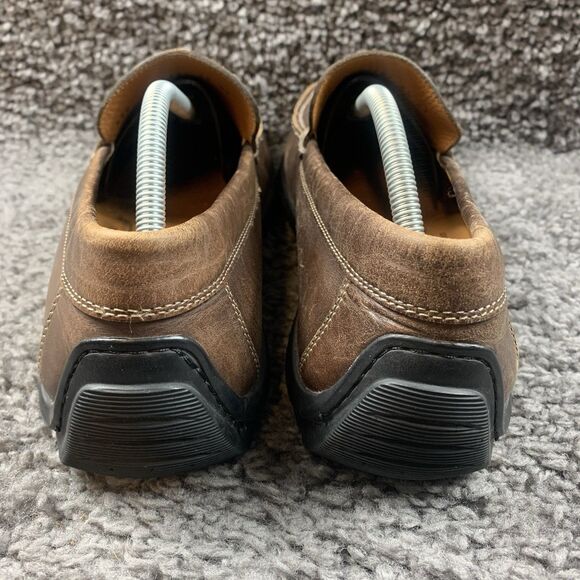 ECCO Mens Casual Dress Shoes Moc Brown Leather Slip On Driver Loafers Size EU 46 main image 8